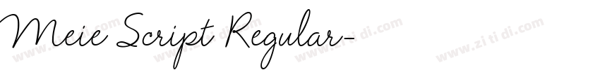 Meie Script Regular字体转换